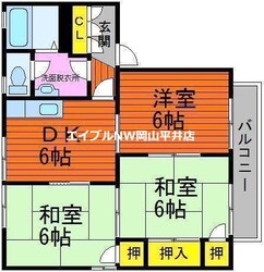 オークス　参番館の物件間取画像